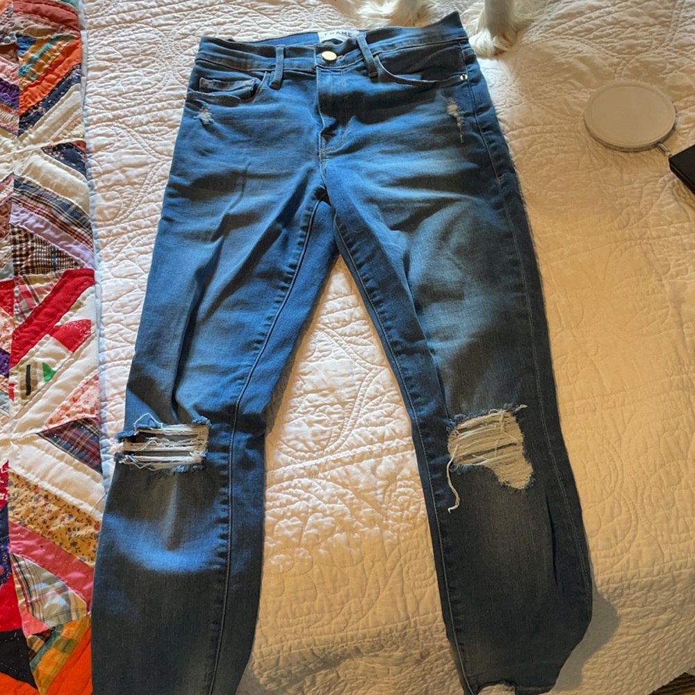 Frame Distressed Jeans - Picture 3 of 3